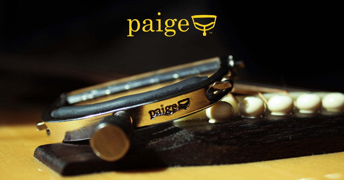 Paige Original Capo P-12E - Capodastre Pour Guitare Acoustique 12 Cordes, Finition Ébène