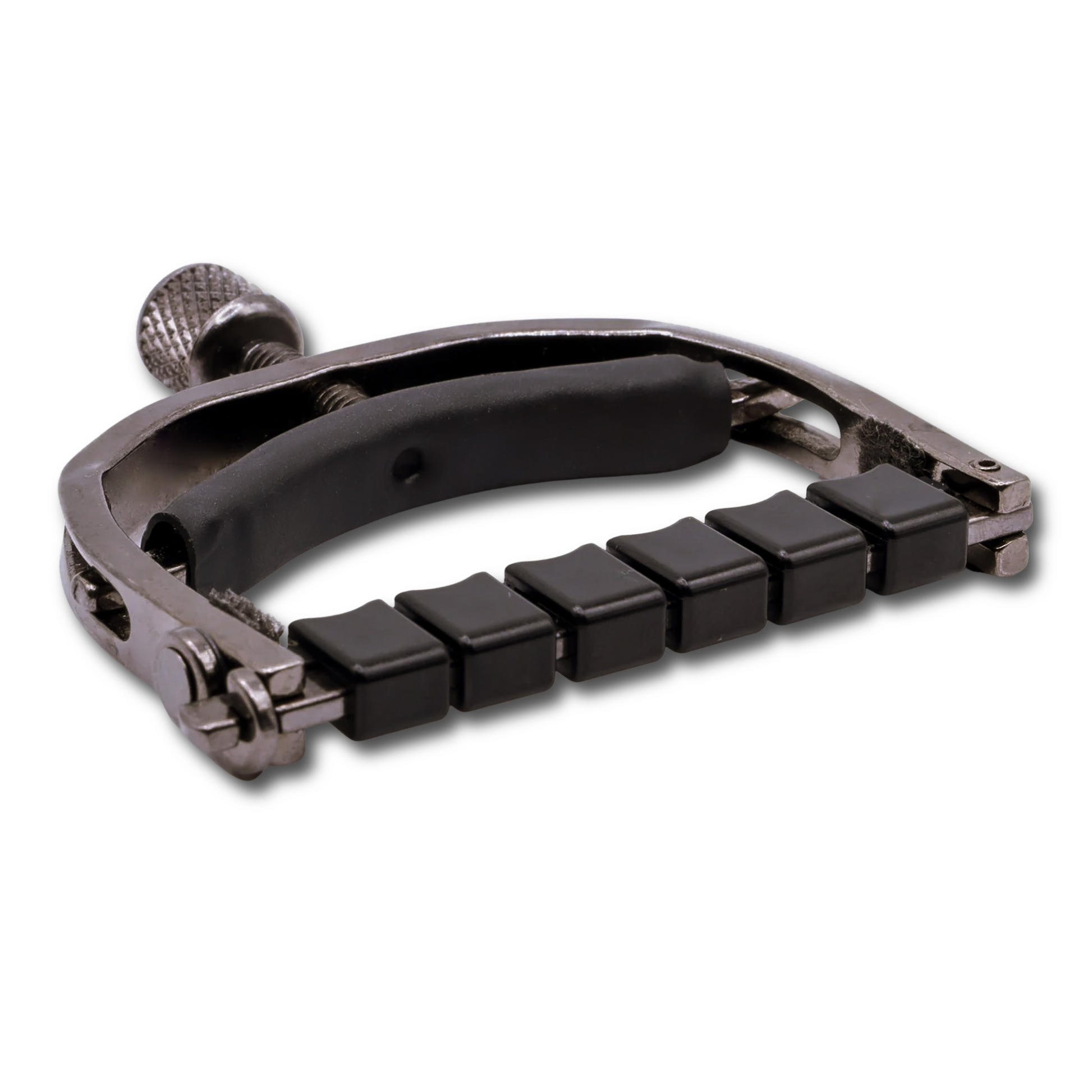 Paige Original 6-String Guitar Capo with ETI - Smokey Black Nickel, Model # P-6E, Image 1